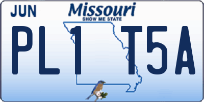 MO license plate PL1T5A
