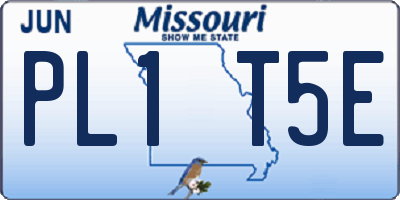 MO license plate PL1T5E