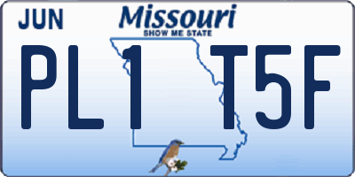 MO license plate PL1T5F