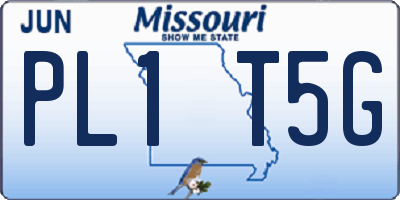 MO license plate PL1T5G