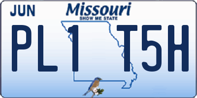 MO license plate PL1T5H
