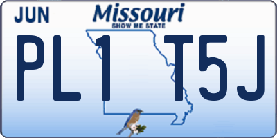 MO license plate PL1T5J