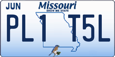 MO license plate PL1T5L