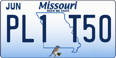 MO license plate PL1T5O