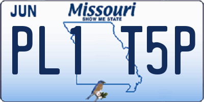 MO license plate PL1T5P