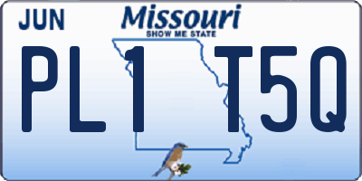 MO license plate PL1T5Q