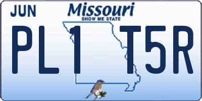 MO license plate PL1T5R