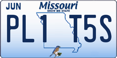 MO license plate PL1T5S