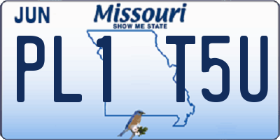 MO license plate PL1T5U