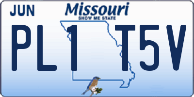 MO license plate PL1T5V
