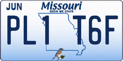 MO license plate PL1T6F