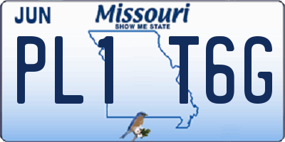 MO license plate PL1T6G