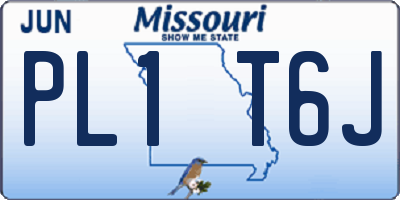 MO license plate PL1T6J