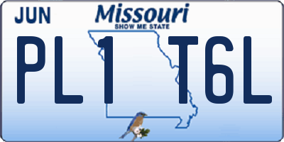 MO license plate PL1T6L