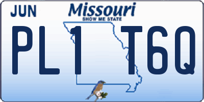 MO license plate PL1T6Q
