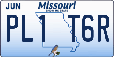 MO license plate PL1T6R