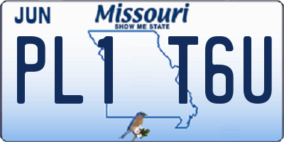 MO license plate PL1T6U