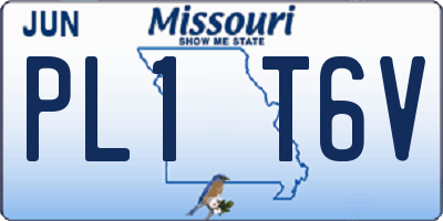 MO license plate PL1T6V