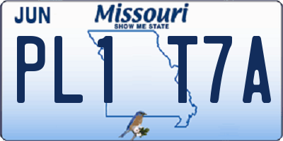 MO license plate PL1T7A