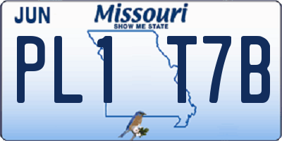MO license plate PL1T7B