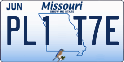 MO license plate PL1T7E