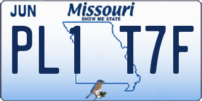 MO license plate PL1T7F