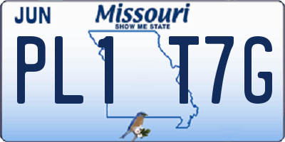 MO license plate PL1T7G