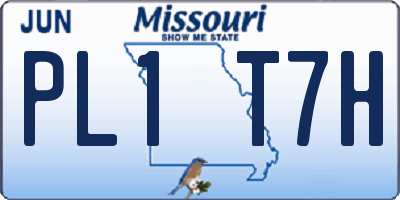 MO license plate PL1T7H