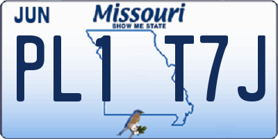 MO license plate PL1T7J