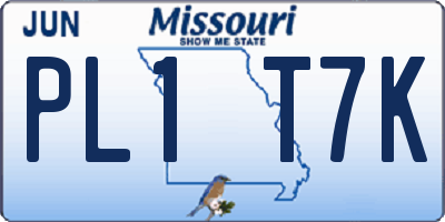MO license plate PL1T7K