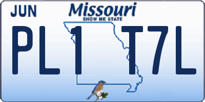 MO license plate PL1T7L