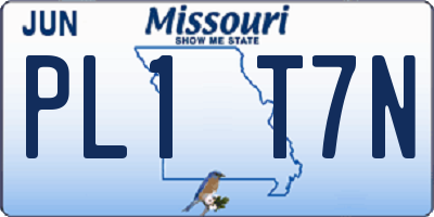 MO license plate PL1T7N