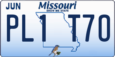 MO license plate PL1T7O