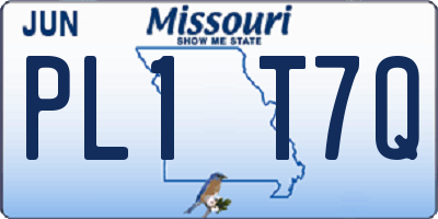 MO license plate PL1T7Q