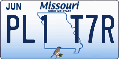 MO license plate PL1T7R