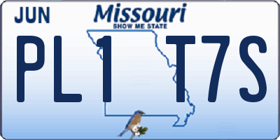 MO license plate PL1T7S