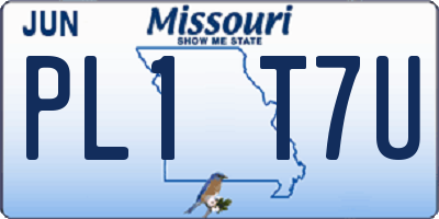 MO license plate PL1T7U