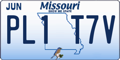 MO license plate PL1T7V