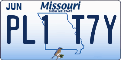 MO license plate PL1T7Y
