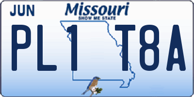 MO license plate PL1T8A