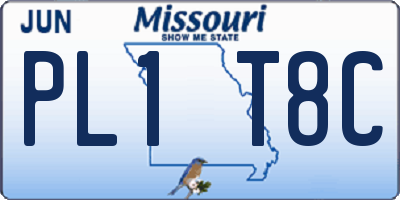 MO license plate PL1T8C
