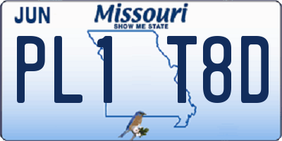 MO license plate PL1T8D