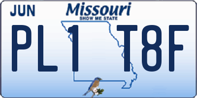 MO license plate PL1T8F