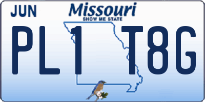 MO license plate PL1T8G