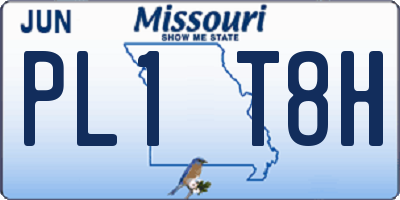 MO license plate PL1T8H