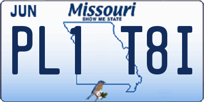 MO license plate PL1T8I