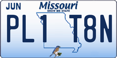 MO license plate PL1T8N