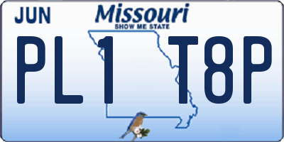 MO license plate PL1T8P
