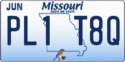 MO license plate PL1T8Q