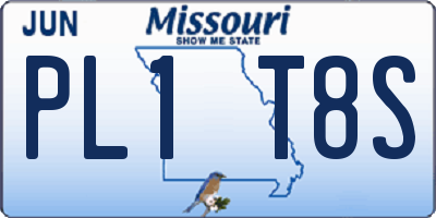 MO license plate PL1T8S